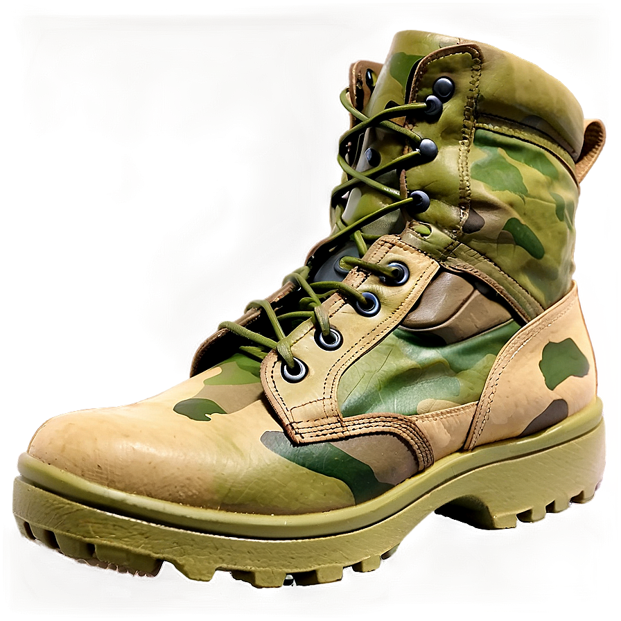 Military Combat Boot Png Qob25 PNG image