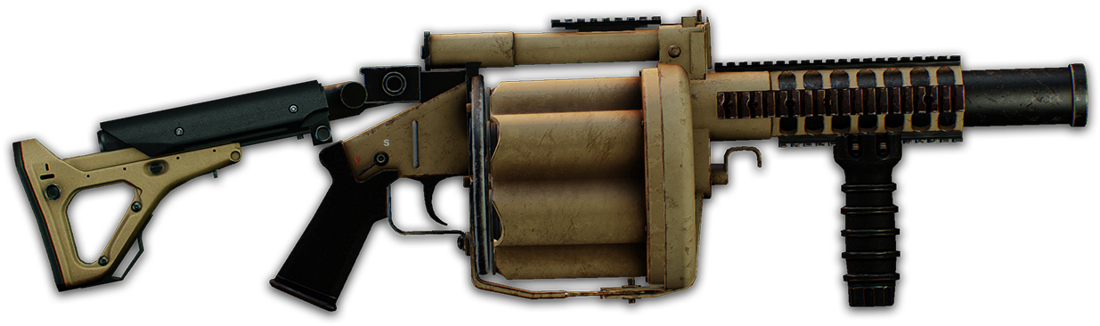 Military Grenade Launcher Profile PNG image