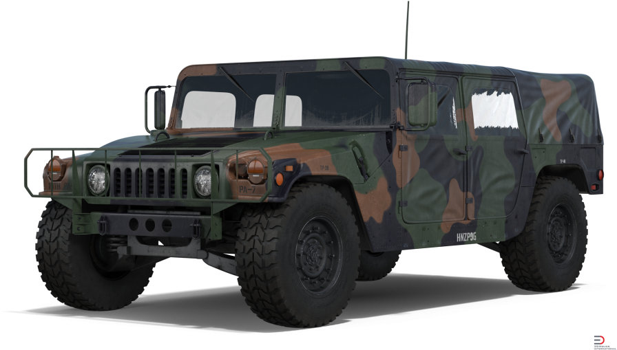 Military Hummer H1 Camouflage PNG image