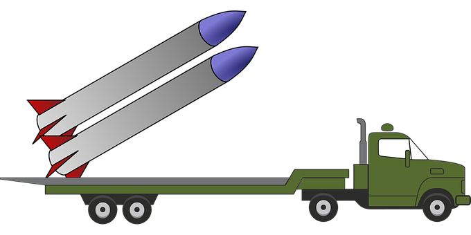 Military Missile Transport Truck PNG image