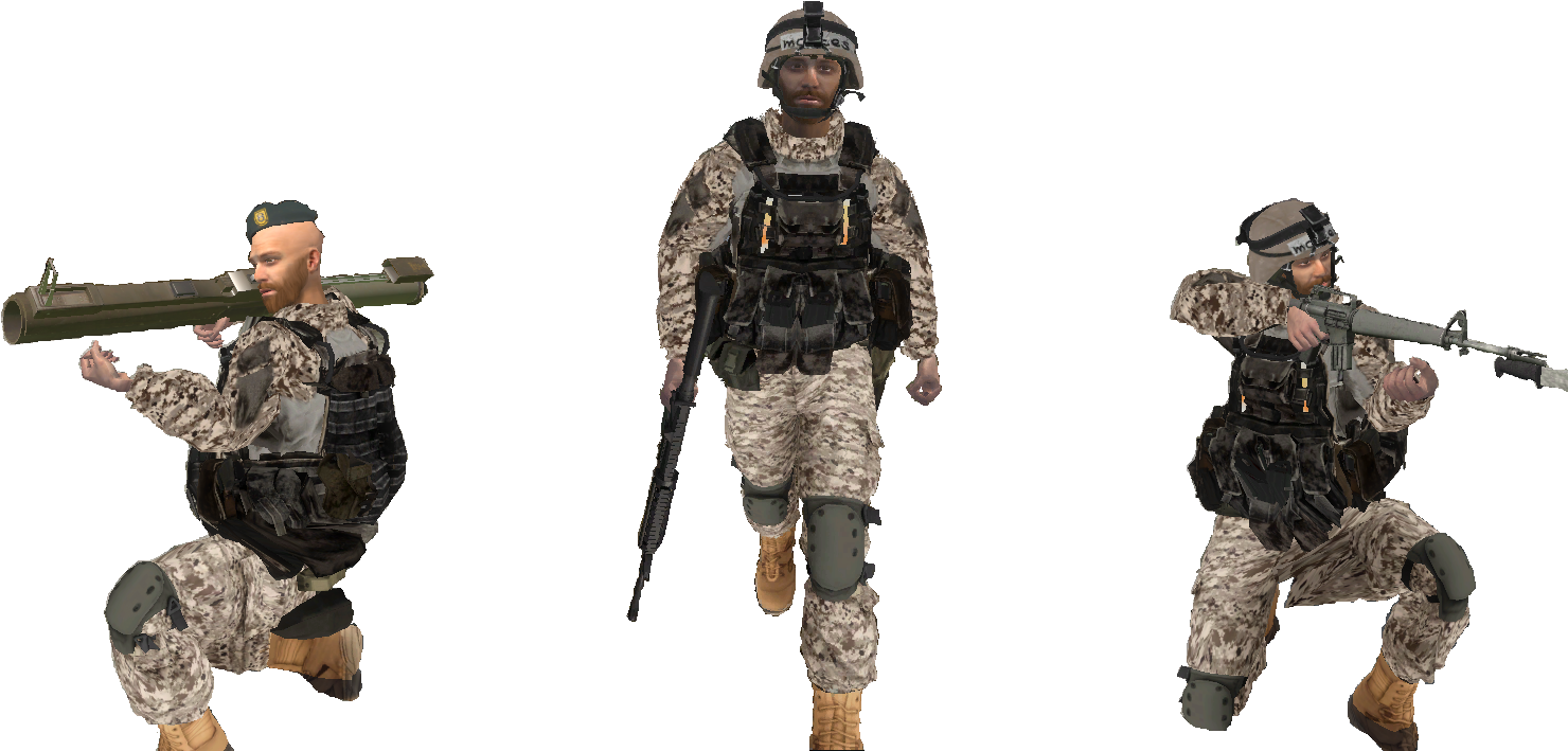 Military_ Personnel_ In_ Action_ Poses PNG image