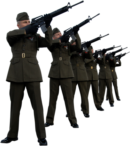 Military Salute Gun Rifle Uniform PNG image