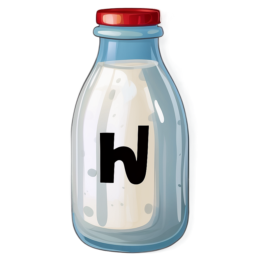 Milk Bottle Illustration Png 06212024 PNG image