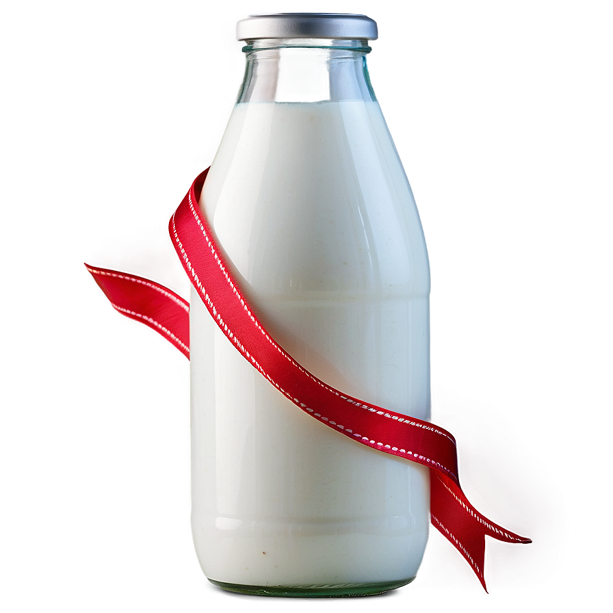 Milk Bottle With Ribbon Png 60 PNG image