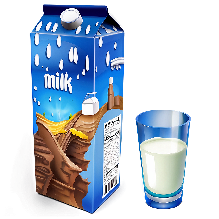 Milk Carton Illustration Png 05252024 PNG image