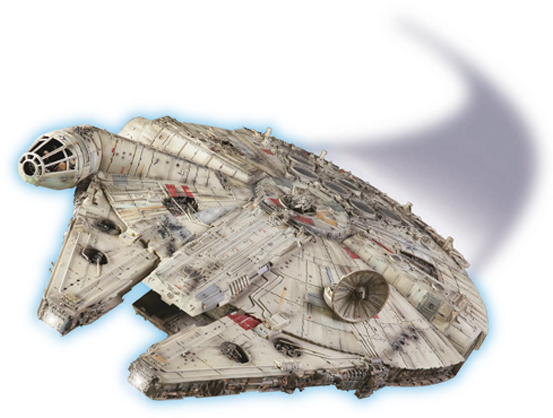 Millennium Falcon Spacecraft Vector PNG image