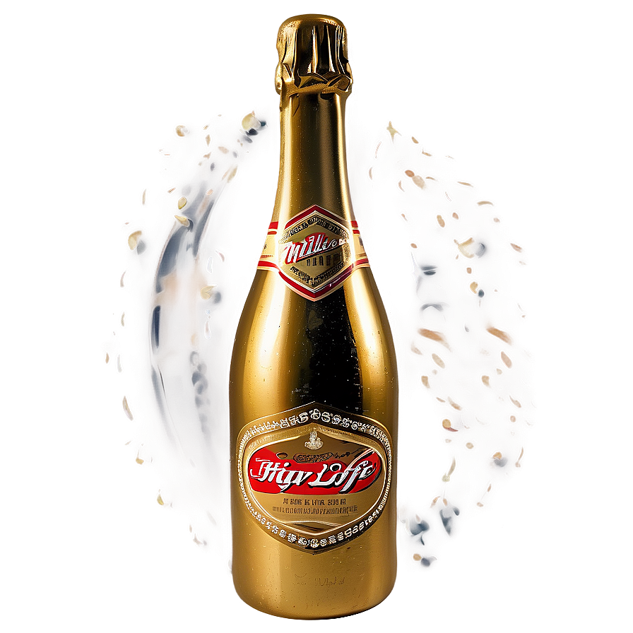 Miller High Life Champagne Bottle Png 06272024 PNG image