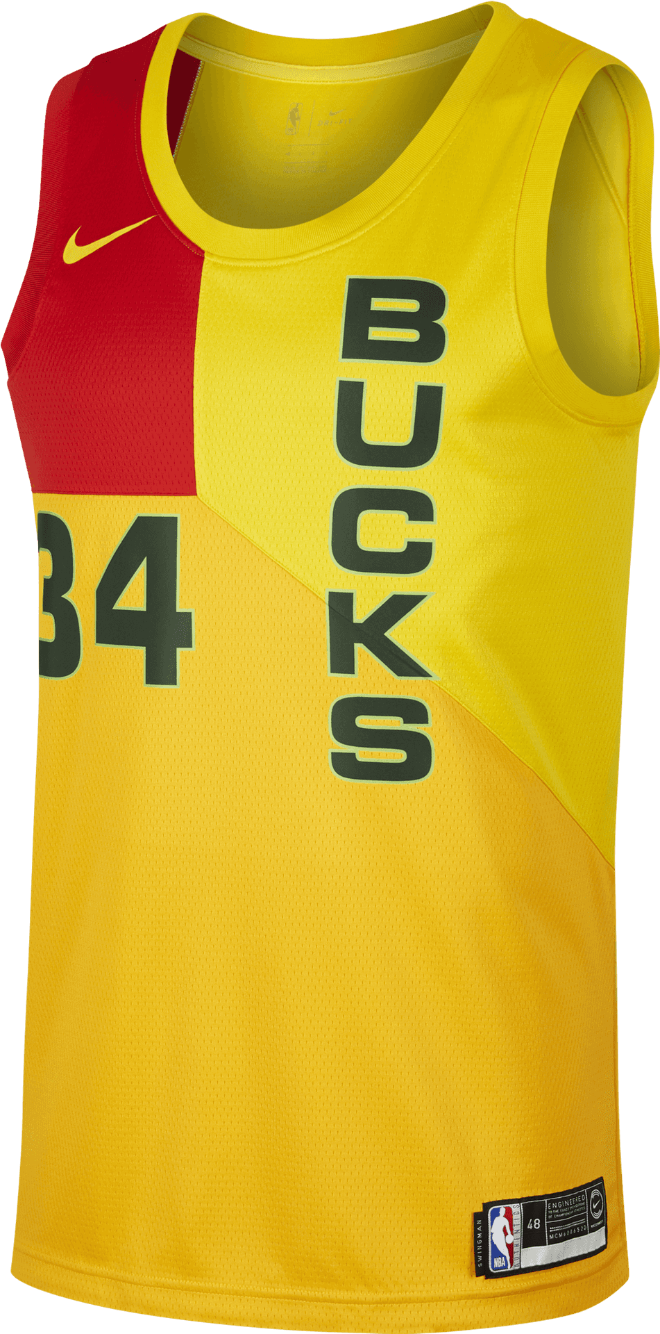 Milwaukee Basketball Jersey Number34 PNG image