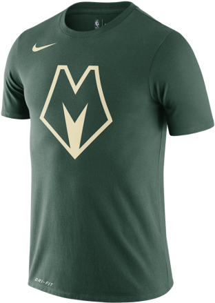 Milwaukee Green Nike Dri Fit T Shirt PNG image