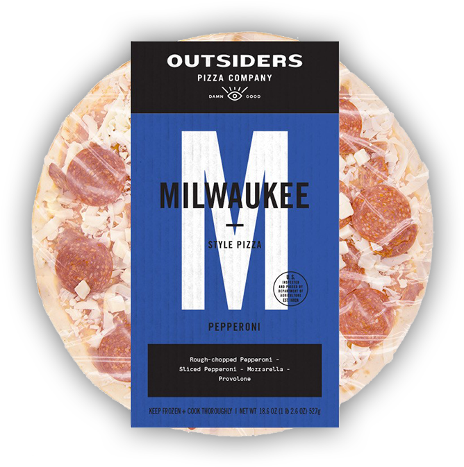 Milwaukee Style Pepperoni Pizza Packaging PNG image