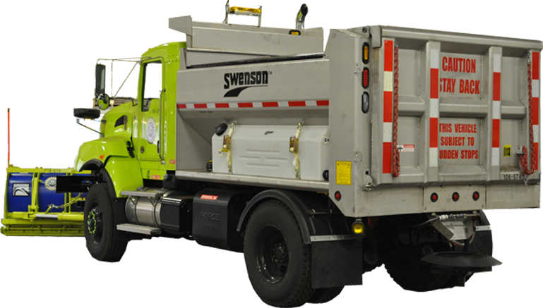 Milwaukee Swenson Salt Spreader Truck PNG image
