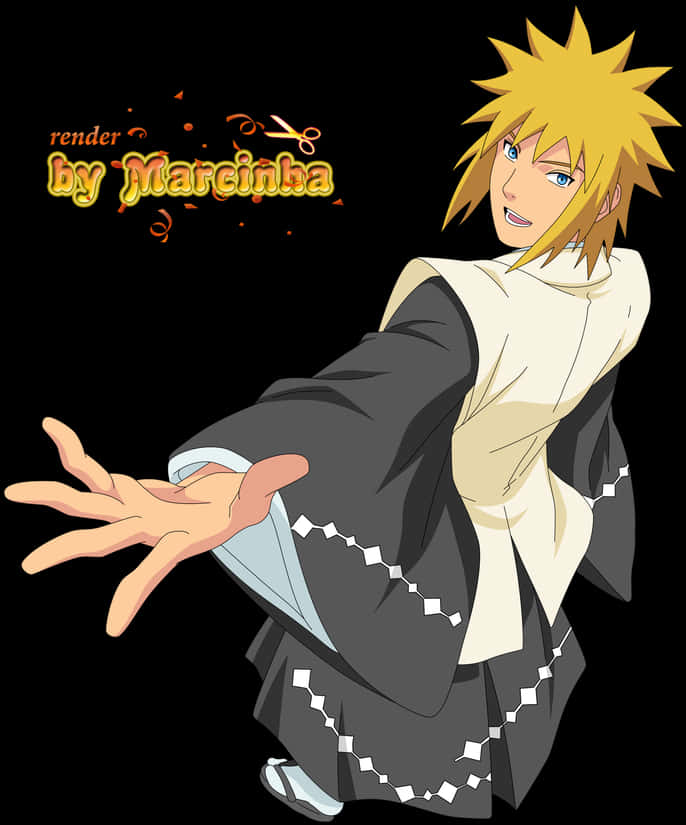 Minato Namikaze Anime Character PNG image