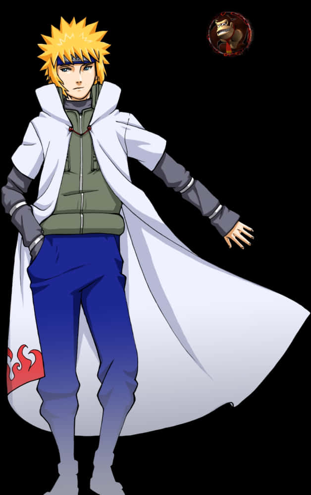 Minato Namikaze Fourth Hokage Illustration PNG image