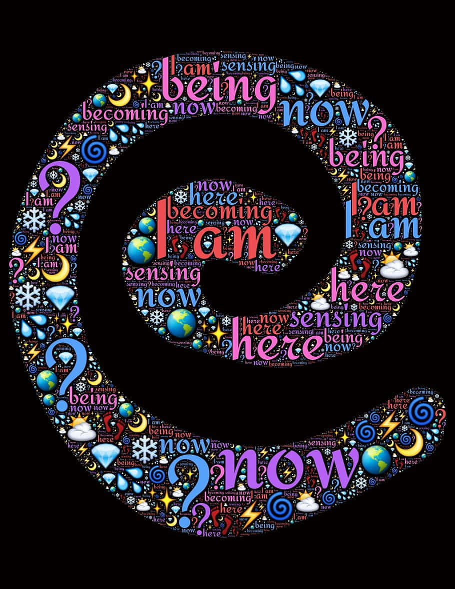 Mindfulness Inspired Typography Art PNG image