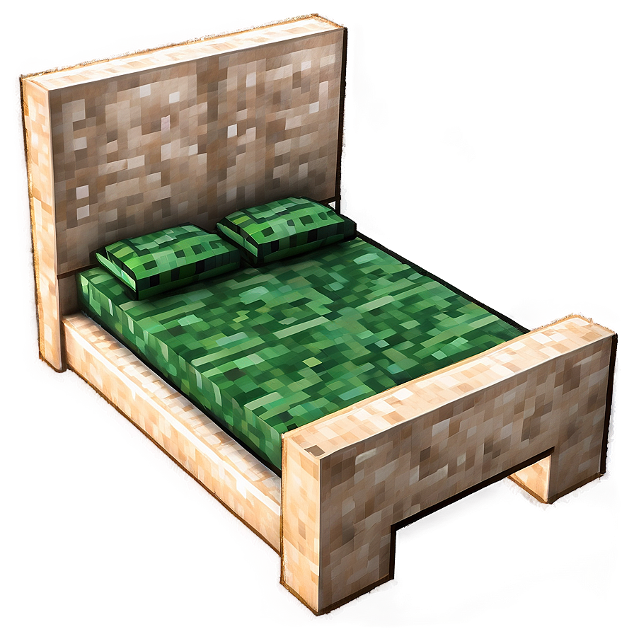 Minecraft Bed Blueprint Png 06122024 PNG image