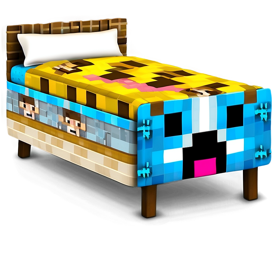 Minecraft Bed For Kids Png Cpu PNG image