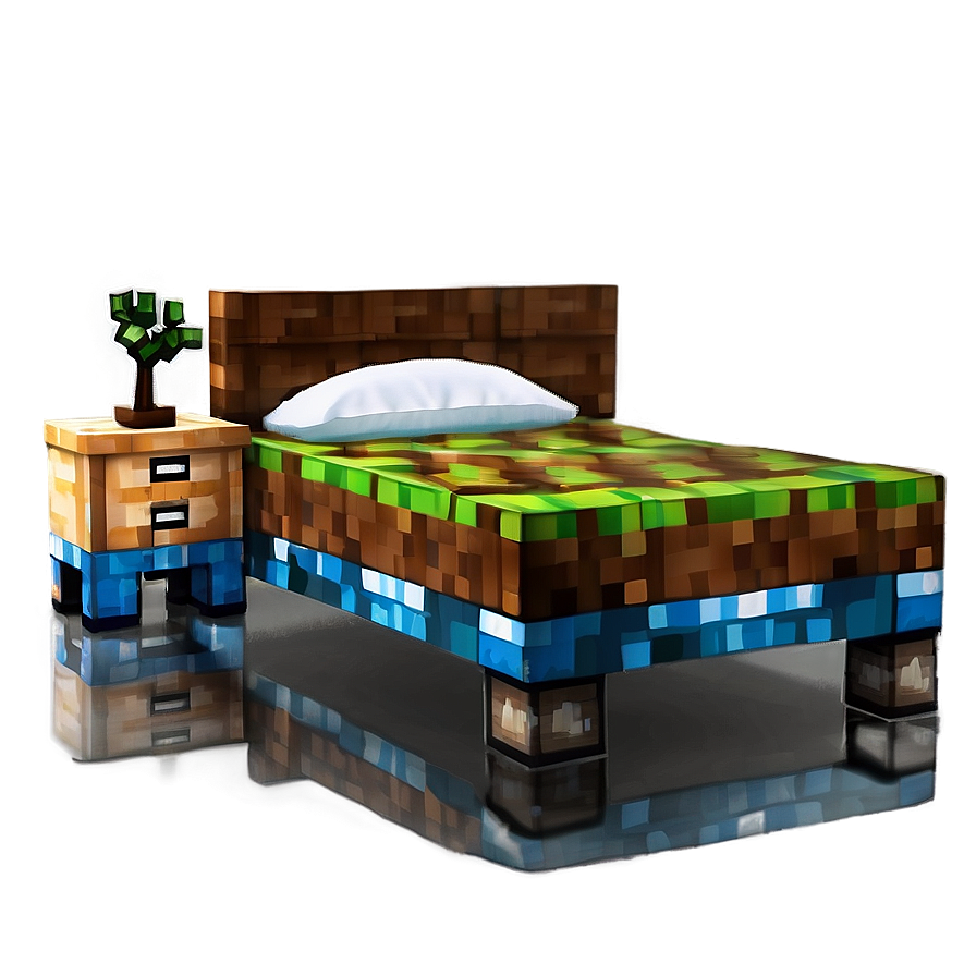 Minecraft Bed Front View Png Nwy65 PNG image