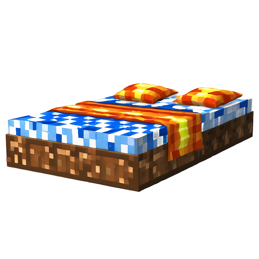 Minecraft Bed In Cave Png Wii PNG image