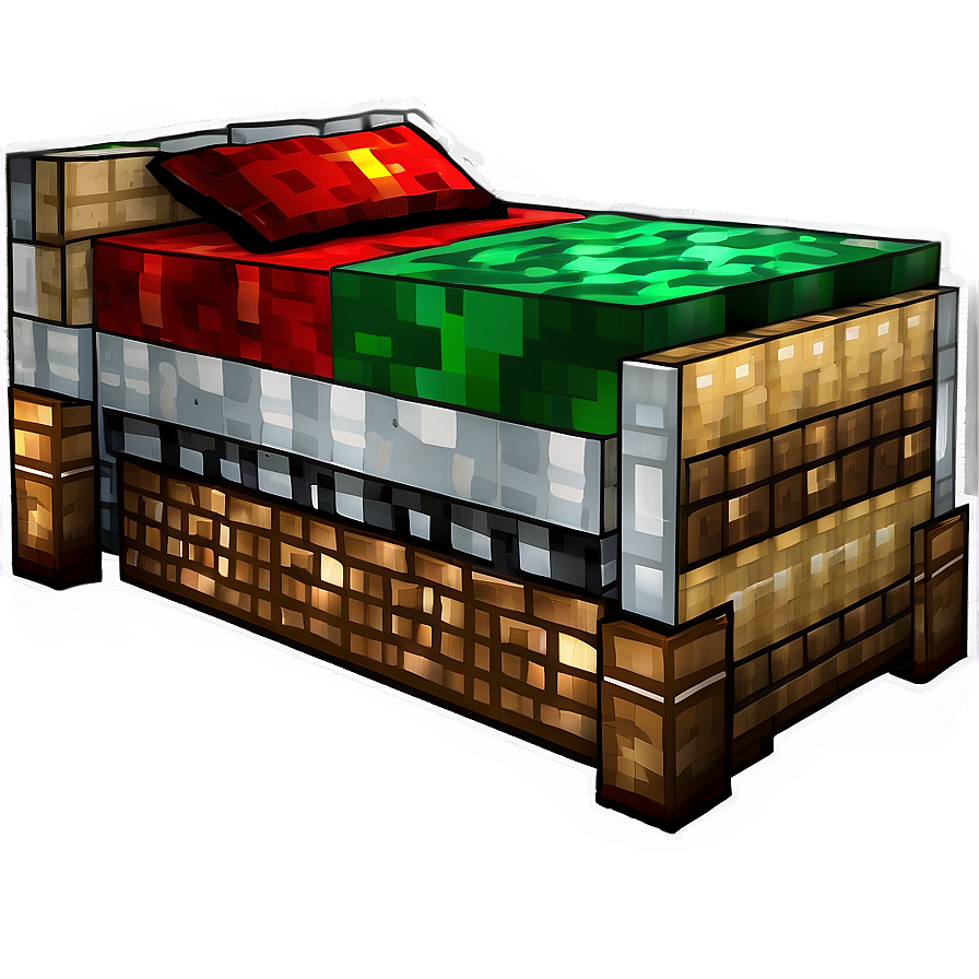 Minecraft Bed In Cave Png Xqu50 PNG image