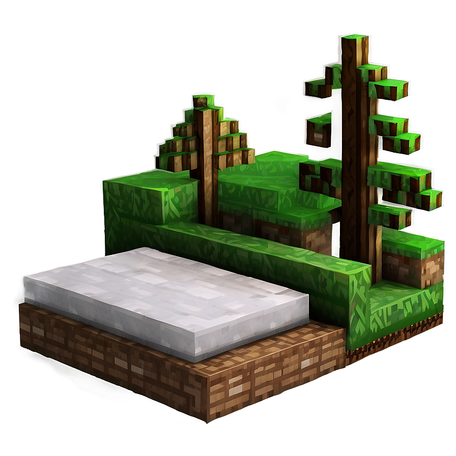 Minecraft Bed In Forest Png Wbq76 PNG image