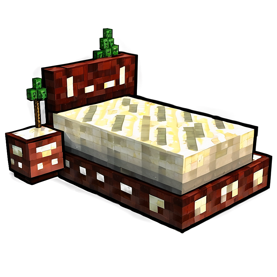 Minecraft Bed In Room Png 82 PNG image