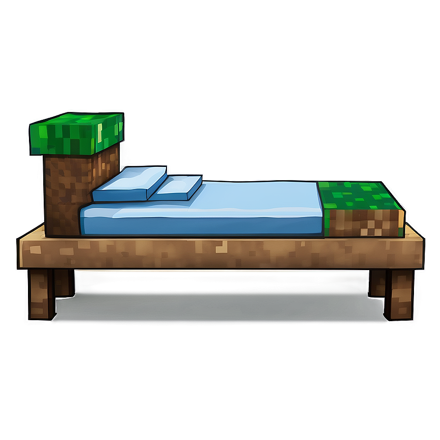 Minecraft Bed On Mountain Png 06122024 PNG image