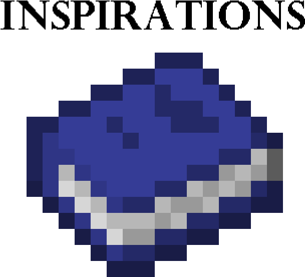 Minecraft_ Blue_ Heart_ Inspirations PNG image