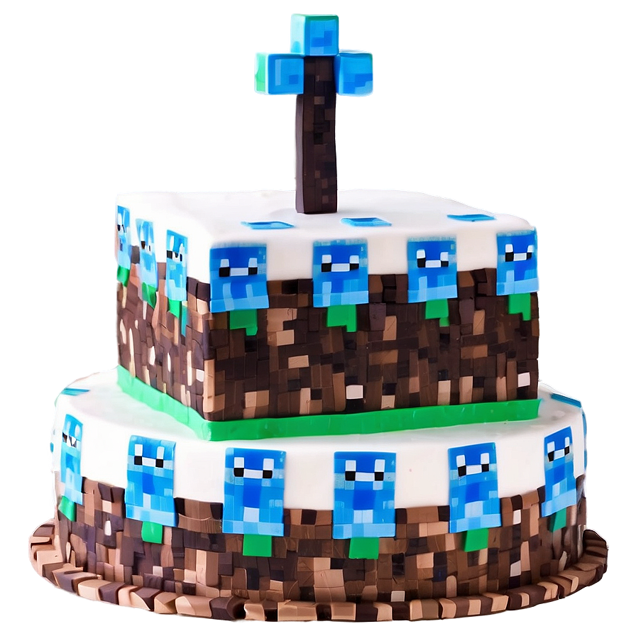 Minecraft Cake Simple Design Png 69 PNG image