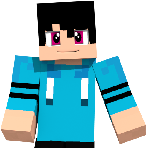 Minecraft Character Blue Shirt PNG image