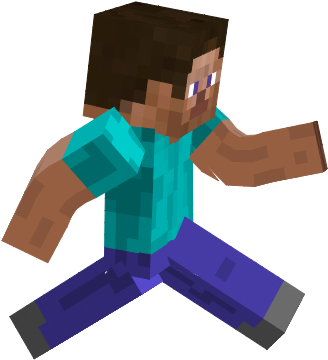 Minecraft Character Running PNG image