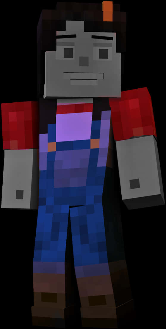 Minecraft_ Character_ Shaded_ Portrait PNG image