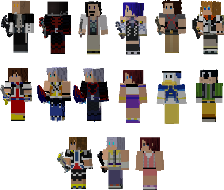 Minecraft_ Character_ Skins_ Collection PNG image