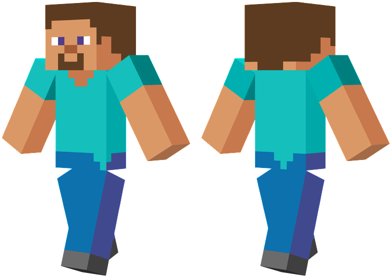 Minecraft Character Steve Model PNG image