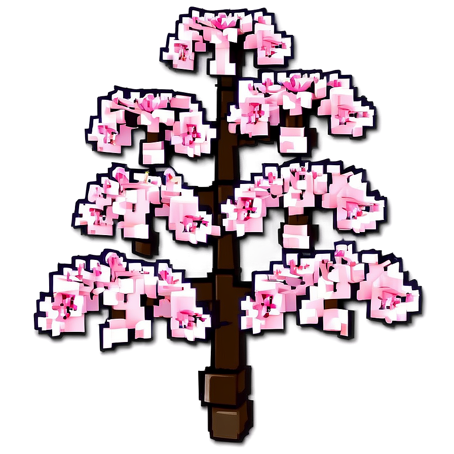 Minecraft Cherry Blossom Tree Png 06122024 PNG image