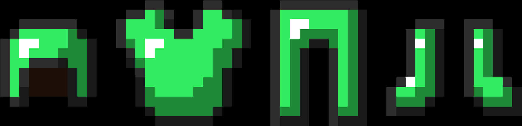 Minecraft_ Creeper_ Character_ Skin_ Parts PNG image