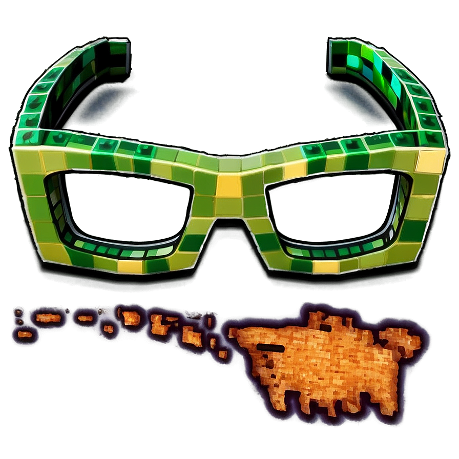 Minecraft Creeper Glasses Png 06282024 PNG image