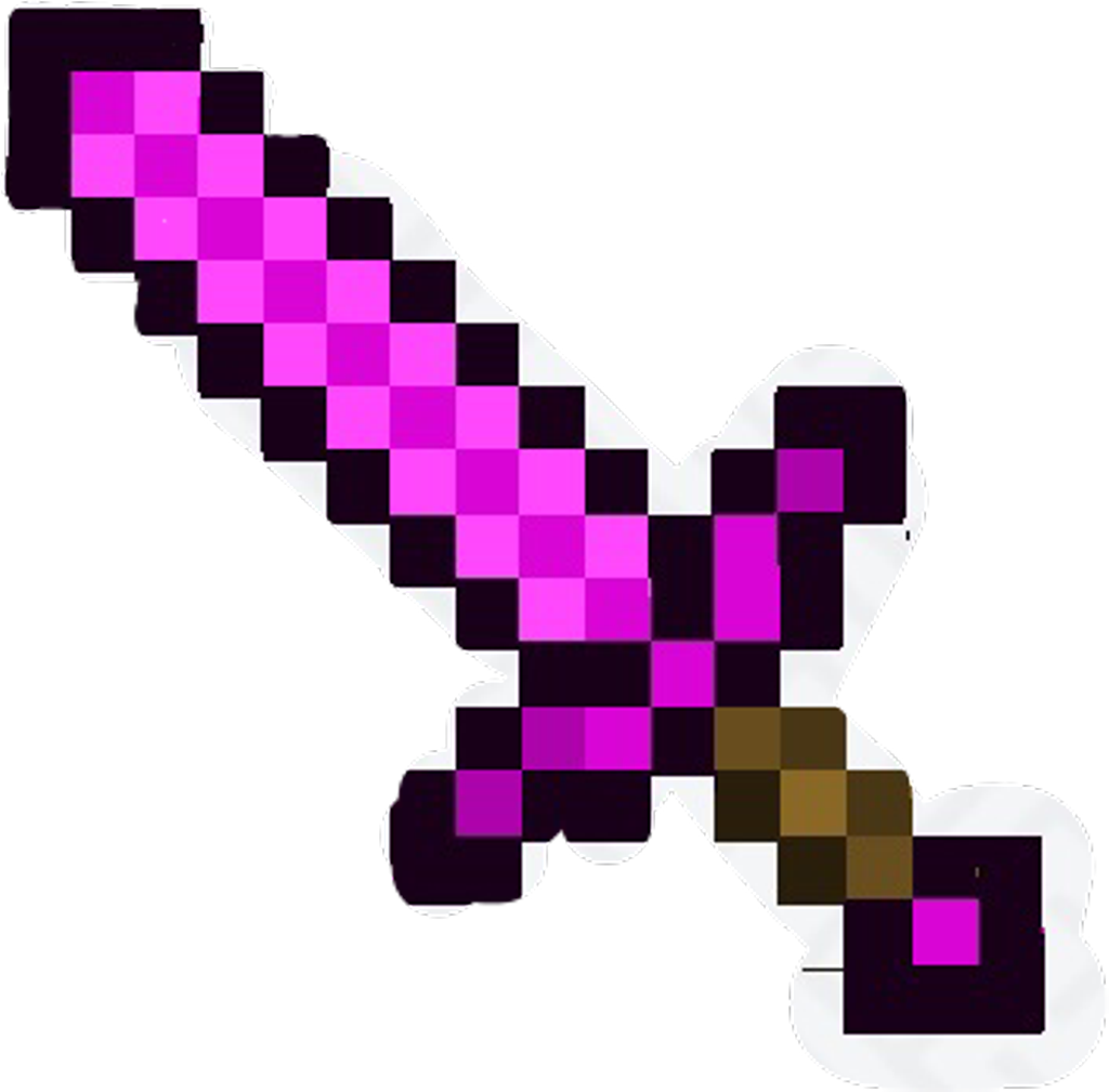 Minecraft Diamond Sword Graphic PNG image