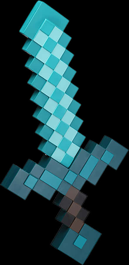 Minecraft Diamond Sword Graphic PNG image