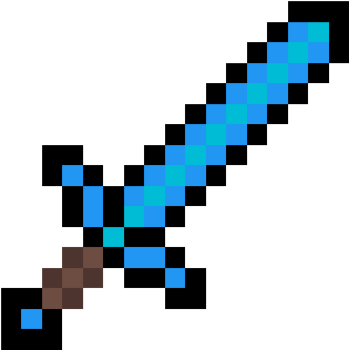 Minecraft Diamond Sword Icon PNG image