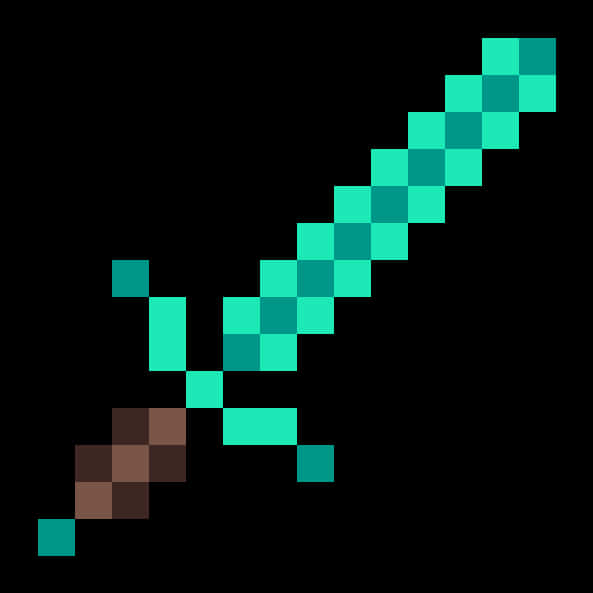 Minecraft Diamond Sword Icon PNG image