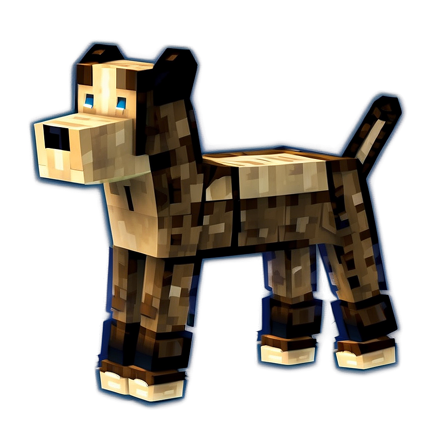 Minecraft Dog Model Png 12 PNG image