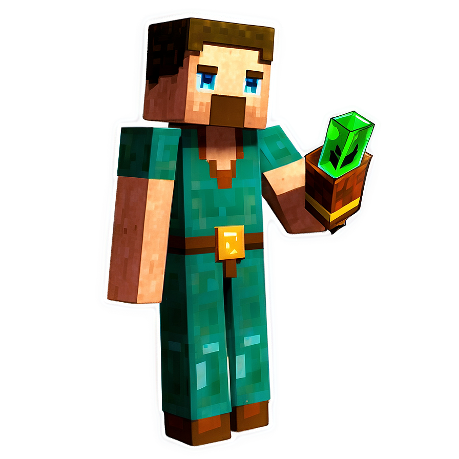 Minecraft Emerald Trader Villager Png Cml56 PNG image