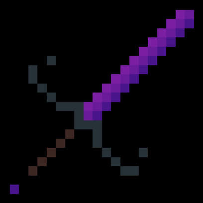 Minecraft Enchanted Diamond Sword Graphic PNG image