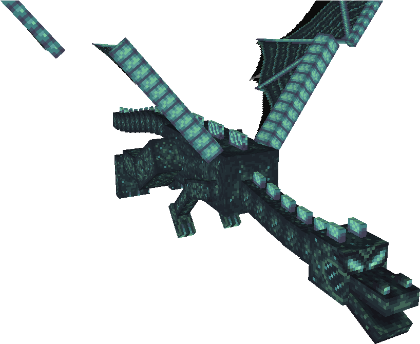 Minecraft Ender Dragon Flying PNG image