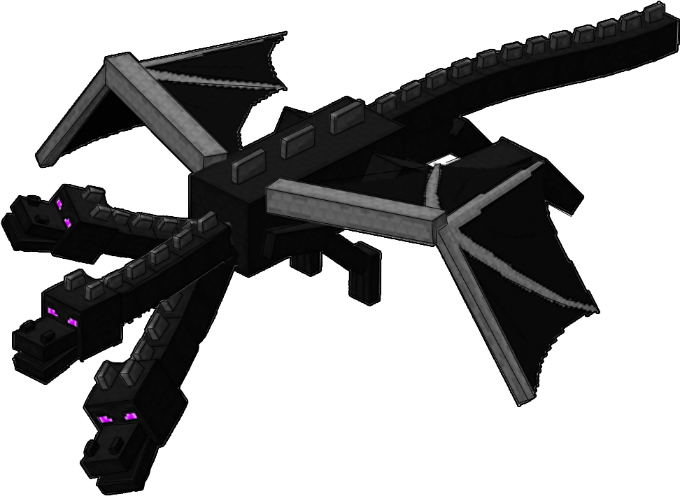 Minecraft Ender Dragon Render PNG image