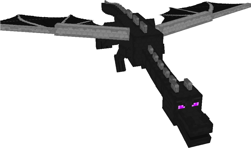 Minecraft Ender Dragon Render PNG image