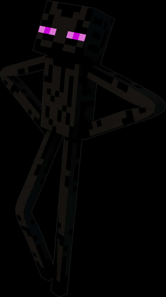 Minecraft_ Enderman_ Character PNG image