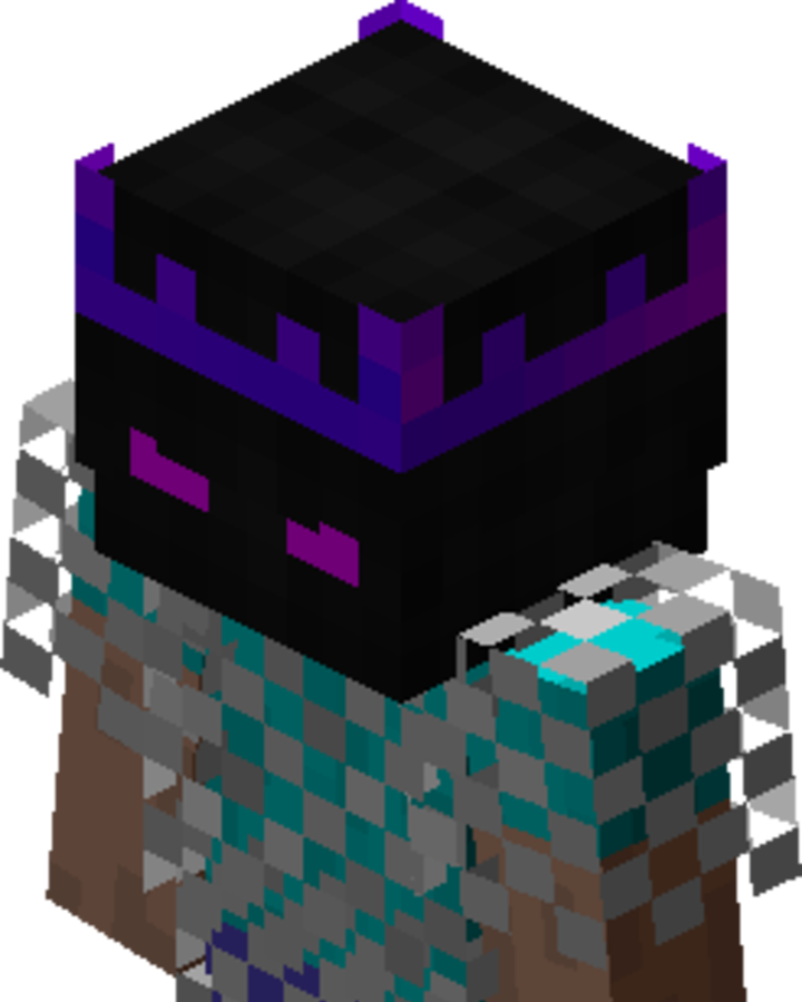 Minecraft_ Enderman_ Head_ Closeup PNG image