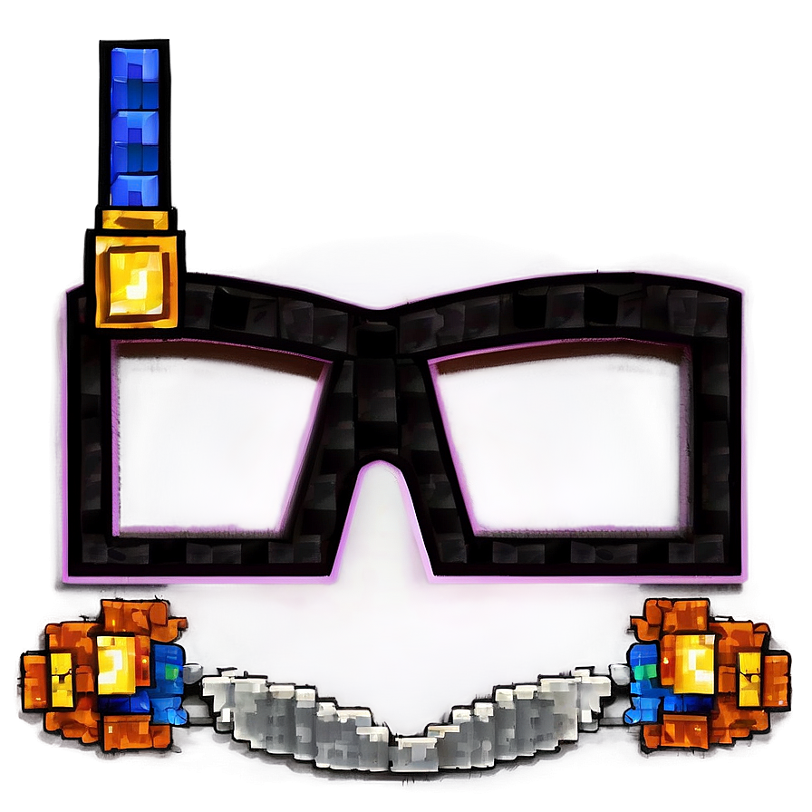 Minecraft Glasses Frame Png 06282024 PNG image