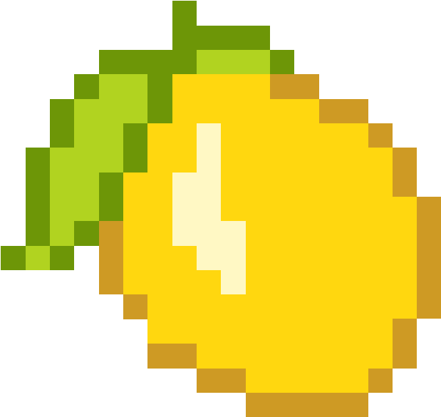 Minecraft Golden Apple Pixel Art PNG image